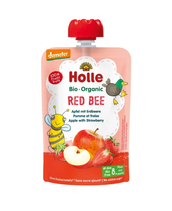 Holle Red Bee Organic Fruit Pouches_white background