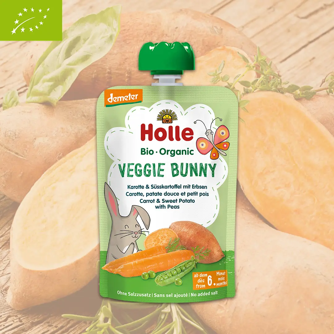 Holle Veggie Bunny Organic Vegetable Pouches Tasty Treat for your Baby