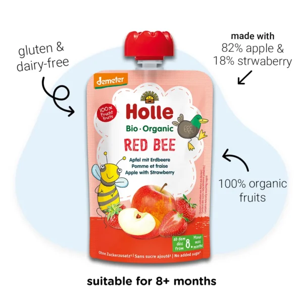 Holle Red Bee Fruit Pouch