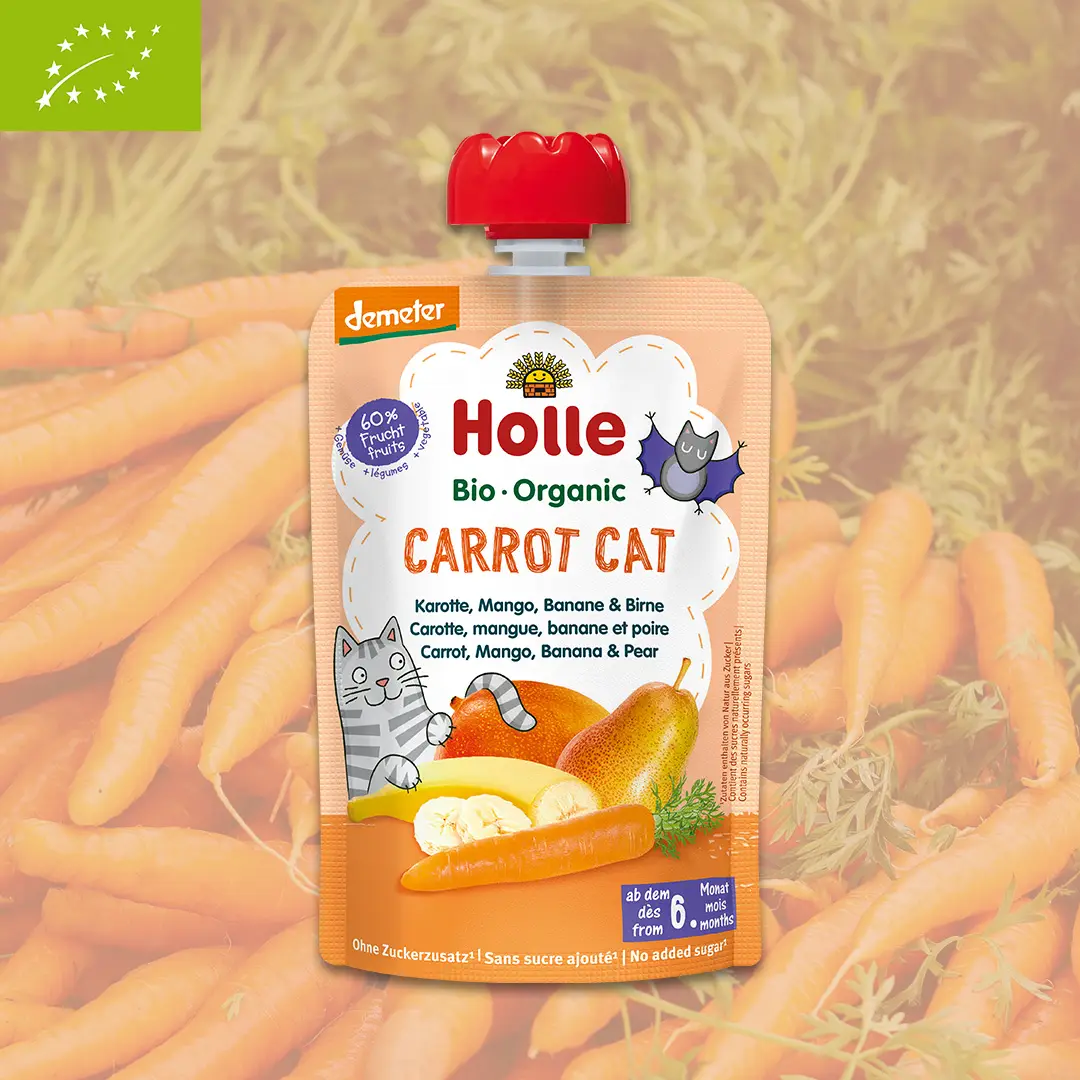 Holle Carot Cat Organic Vegetable Pouch